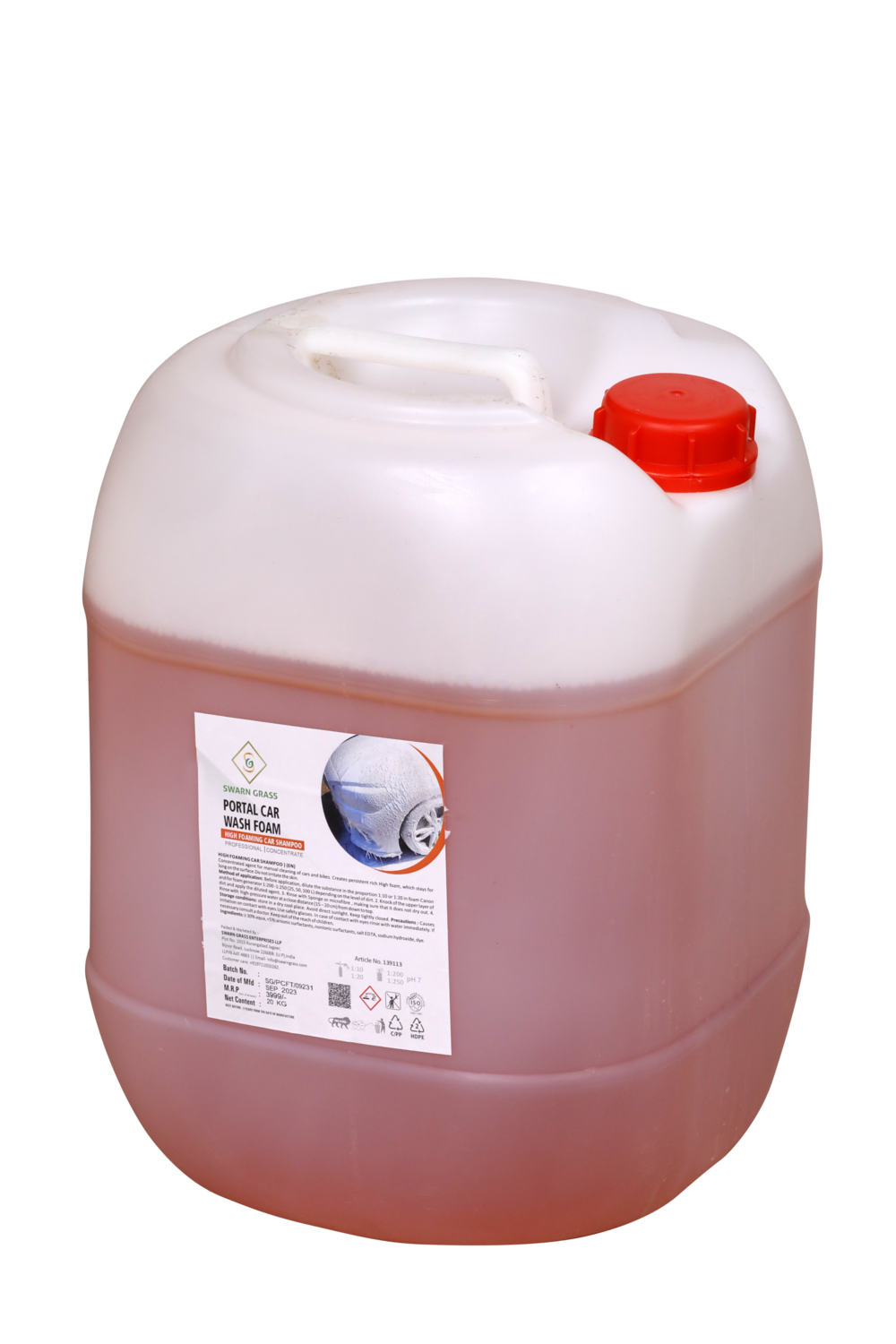 Swarn Grass Portal Car Wash  Foam Shampoo Twenty 20KG (PCFT)